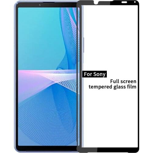 High Quality Full Cover Ultra-Thin Tempered Protector Glass For Sony Xperia 10 III 1 II I Screen Protective Color Phone Film