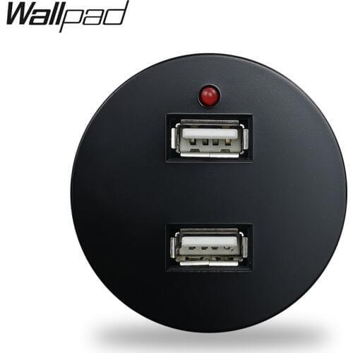 Wallpad L6 5 Colors 2.4A Double USB Charging Port Wall Socket Module Match L6 Plates Free Combination DIY