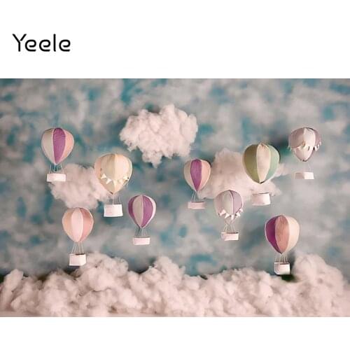 Yeele Dreamlike Birthday Backdrop Clouds Balloon Baby Shower Background Photography Photo Poster Studio Shoots Photographic Prop