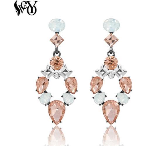 VEYO Crystal Drop Earrings For Women Vintage brincos Pendientes Zinc Alloy Lead free nickel free