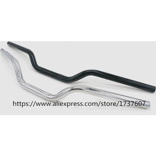 1pcs Motorcycle handlebar 22*660mm Aluminum handle Vintage motorcycle accessories Black and silver optional for XV250 XV125