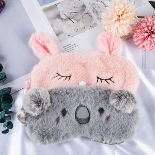 1PCS Super Soft Eye Blindfold Sleeping Mask 3D Cartoon Sleep Mask Cute Animal Patterns Eye Cover