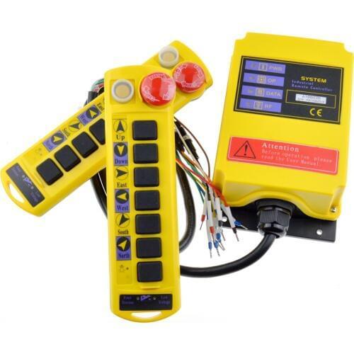 12V ~ 380VAC 1 Speed 2 Transmitters Control Hoist Crane Radio Remote Control Push Button Switch System Controller