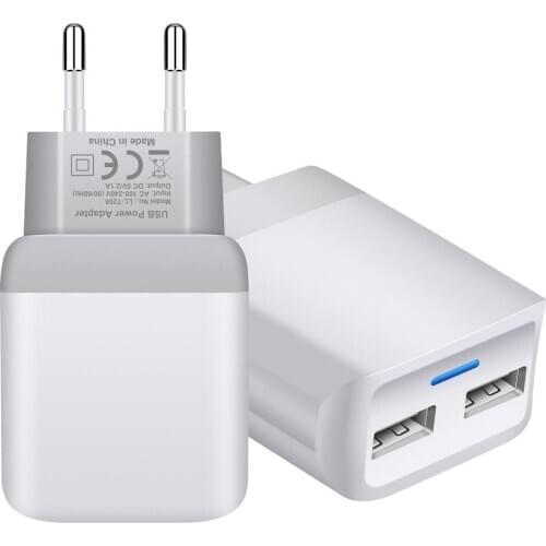 2020 Universal Portable Dual USB Ports Quick Charging Mobile Phone Charger Adapter