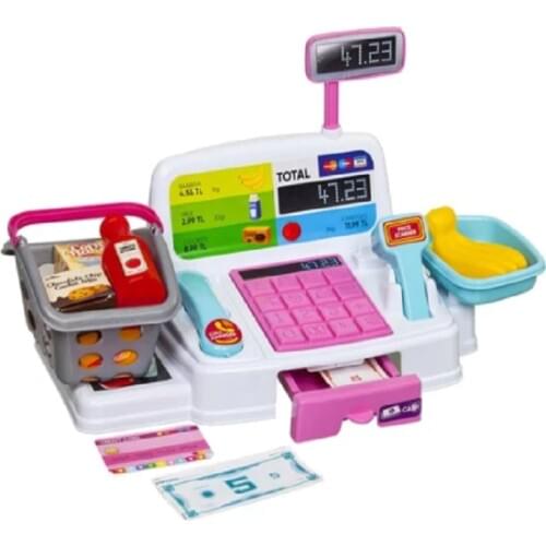 2021 toy Cash register Role Play Money Shopping Credit Card and Materials Super Pleasant Gift Cash Register Toys