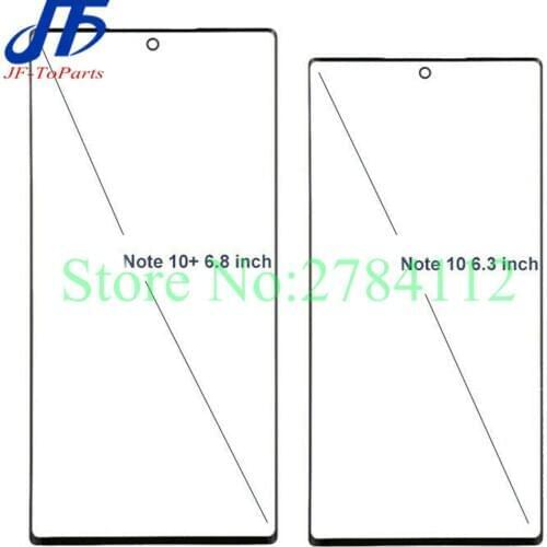 30Pcs Touch Screen Panel For Samsung Galaxy Note 10 Plus N975F 6.8" N970 N970F 6.3" Front Outer Glass Lens Replacement