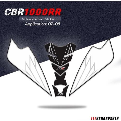 3D Gel Motorcycle Front Fairing Sticker Protector Number Board For Honda CBR600RR cbr600 RR / RR-8 / RR-9 2007 2008 Surrounding