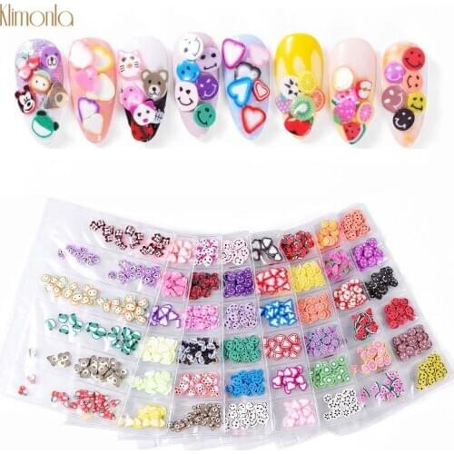 4Pcs New Style Mixed Styles Soft Pottery Fruit Tiny Slices Sticker DIY Designs Slice Nail Art Decorations Tips Accessories