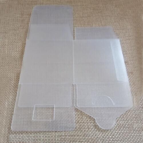 500pcs 9x9x9cm Scrub Jewelry Gift Box Clear Boxes Plastic Box Transparent Storage Pvc Boxes Packaging Display Pvc Boxen For Wed