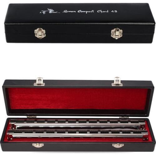Swan Harmonica Group 48 double Chord Band Ensemble Special harmonicas Senior play the Harp instrumentos musicais