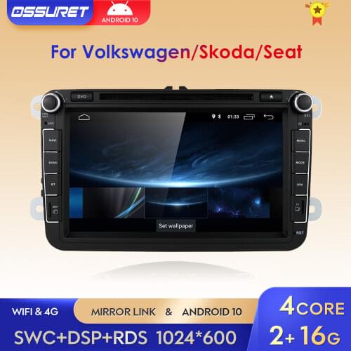 Super Sales Android 10 Car DVD Player for Volkswagen/Golf/Polo/Tiguan/Passat/b7/b6/SEAT/leon/Skoda/Octavia Radio support DAB