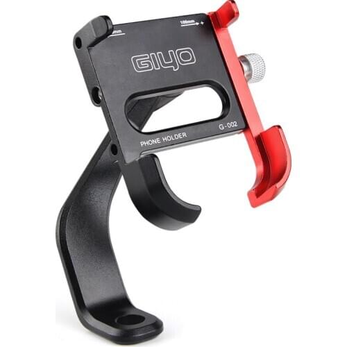 GIYO Aluminum Alloy Motorbike Mobile Phone Holder Universal 2.17-3.94 inch Cell Phone Stand Adjustable Motorcycle Mount Support