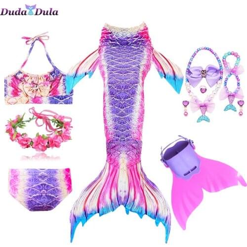 Childrens Mermaid Tail Cosplay Anime 2021 Summer Girls Clothes Costume for Girls Swimwear Mermaid Tails Girls Swimwear