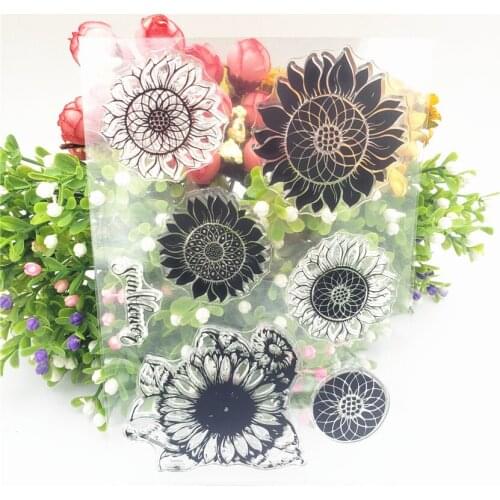 Hot selling Combination sunf alphabet transparent clear stamp / silicone seal roller stamp DIY scrapbook album / card production