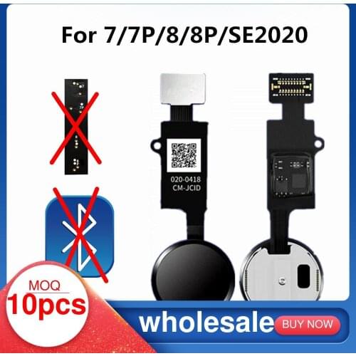 10pcs 6th Generation JC Home Button For iPhone 7 8 Plus SE 2020 7P 8P Return Function Solution No Touch ID Bluetooth Short Flex