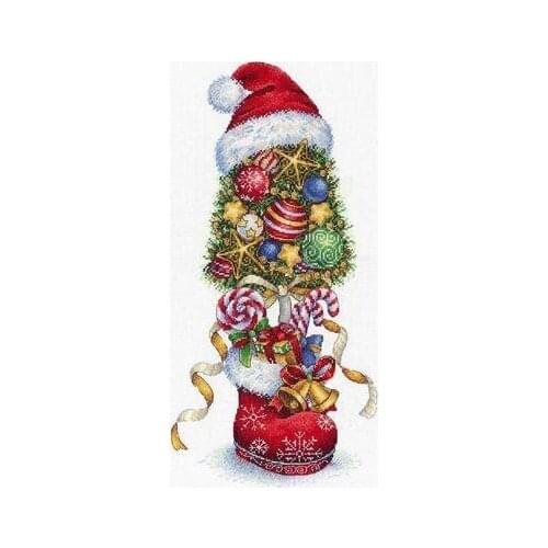 M.p. hb-732 Merry Christmas Cross Stitch Set Cross-stitch Kit Embroidery Needlework Craft Packages Cotton Fabric Floss