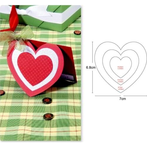 Metal cutting dies layer heart shape frame cut die mold decoration Scrapbook paper craft knife mould blade punch stencils dies