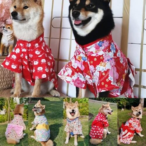 Dog Clothes Japanese Kimono for Dog Costumes Dog Sets Corgi Shiba Inu Poodle Christmas Easter for Dog Holiday Costumes Cosplay