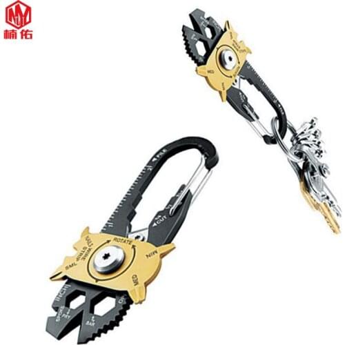 1PCS 20 In 1 Portable Tool Card Portable Screwdriver Picnic Bottle Opener EDC Wrench Outdoor Survival Rope Cutter Mini Keychain