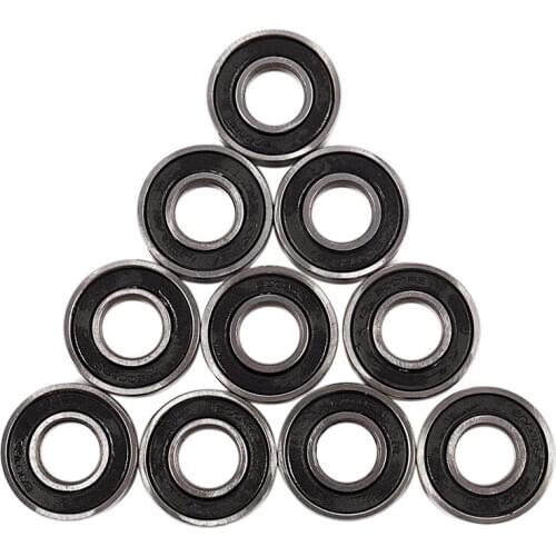 Hot 6001RS Deep Groove Ball Bearing 28 x 12 x 8 mm 10 Pieces, Silver & Black