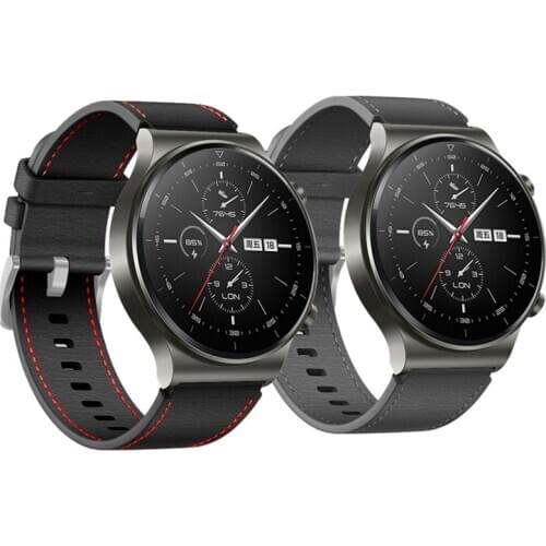 Official Style Replace Genuine Leather Band For Huawei Watch GT 2 Pro /GT 2e /Honor Magic2 46mm Strap leather Watchband Bracelet