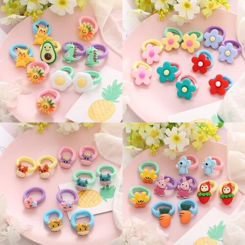 New Fruit Cute Rope Children Baby Elastic Hair Rubber Bands Accessories Kids Girl Headband Hair Tie Ring Headwear Scrunchie