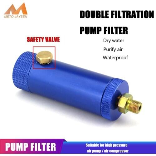PCP Paintball Hand Air Pump Filter 300bar 4500psi M10x1 Thread with Filtering Cotton Elements Purify Air Water-Oil Separator