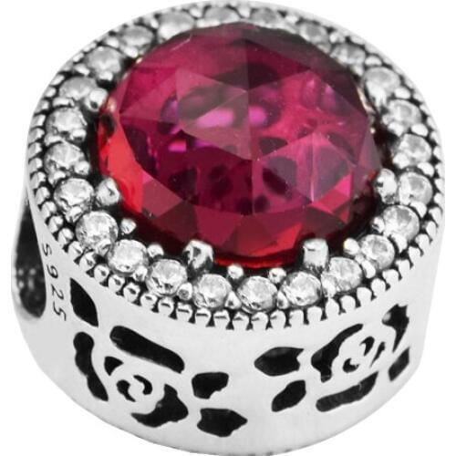 Belles Radiant Rose Charm Silver Beads For Jewelry Making Fits European Bracelets Sterling Silver Jewelry Woman DIY