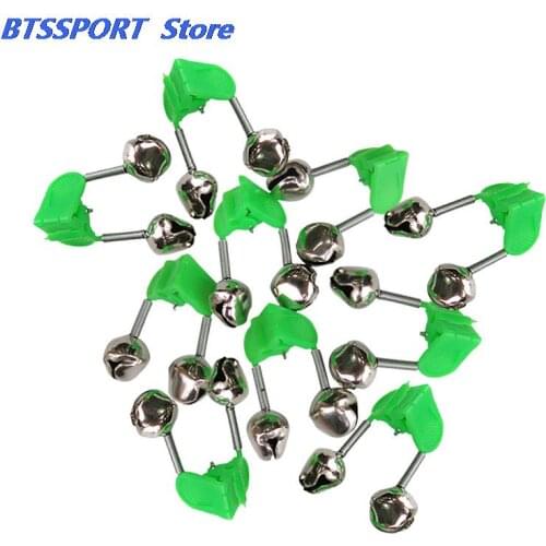 10Pcs Fishing Bite Alarms Fishing Rod Stalk Bells Clamp Tip ABS Fishing Rod Bell Rod Clamp
