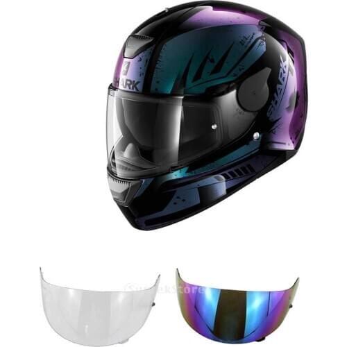 2 Pieces Replacement Motorbike Visor For HJC HJ-09Clear+Colored