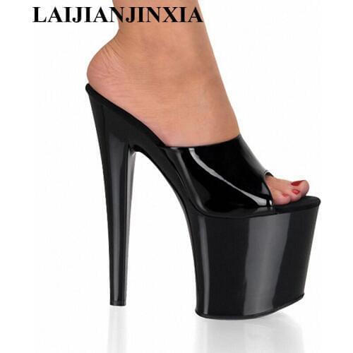 LAIJIANJINXIA High heels 10CM Platform Sandals Peep Toe High Heel Platforms Pole Dance Platform Sandals Slip-On Dance Shoes