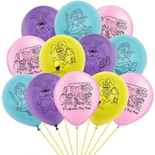 12inch Alice in Wonderland Ballons Cartoon Princess Latex Balloons Happy Birthday Party Baby Shower Decorations Kids Girl Toys