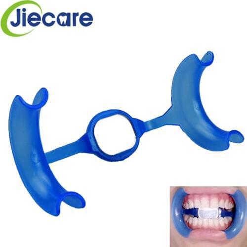 10 PCS/Pack M-Type Dental Blue Intraoral Cheek Retractor With Mirror Teeth Whitening Mouth Opener Dentist Equipment High Quality