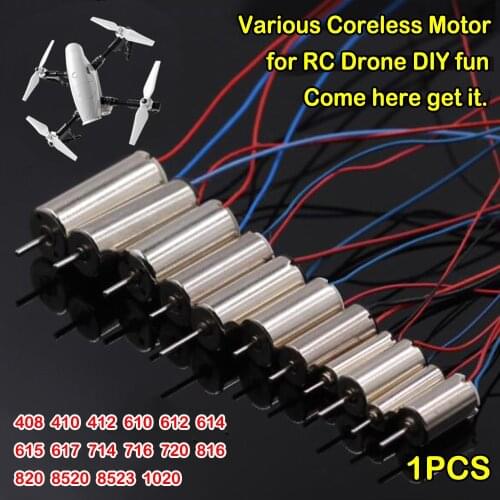 DC 3V 3.7V 4.2V 412,612,615,614,720,816,8520,1020,8523 High Speed Coreless Motor RC Drone Aircraft Tail Engine UAV Accessories