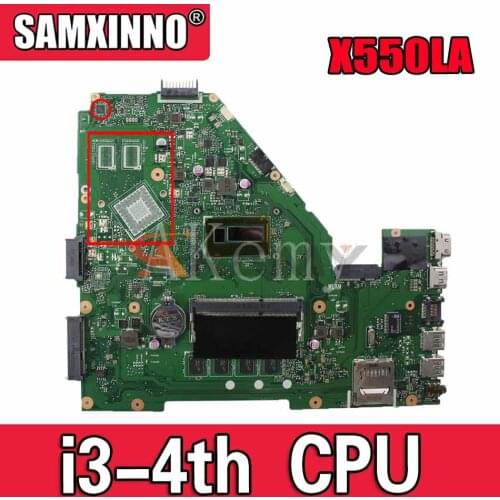 X550LA Motherboard I3-4010U CPU 4GB RAM LVDS For Asus A550L X550LD R510L X550LC X550L X550 laptop Motherboard X550LA Mainboard