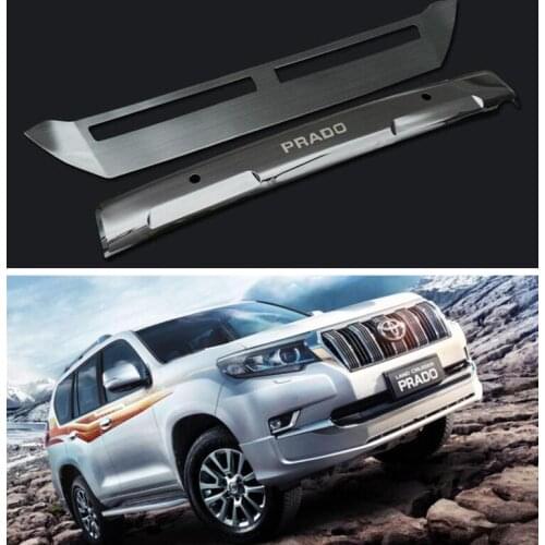Stainless Steel Front & Rear Bumper Diffuser Protector Guard Skid Plate Cover For TOYOTA LAND CRUISER PRADO LC150 FJ150 2018