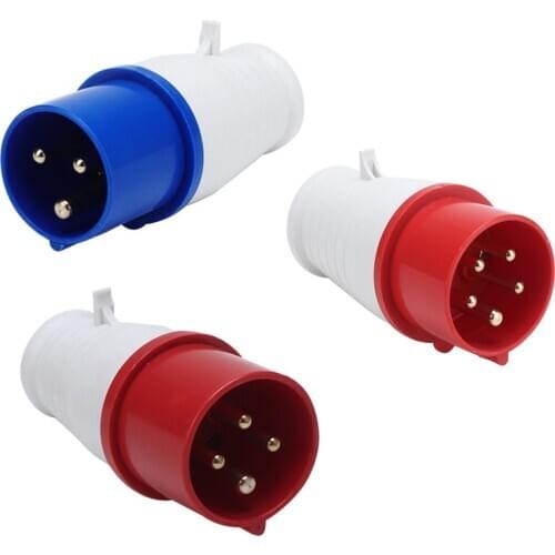 16A 32A 3P 4P 5P Industrial Plug Electrical Plug Solid Brass Poles Model 013 023 014 024 015 025