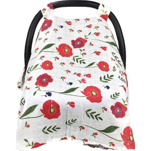 28EC Multi-Use Nursing Cover Breastfeeding Scarf Baby Car Seat Covers Cotton Canopy