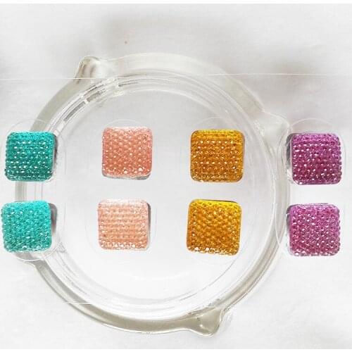 48pcs/lot mixed color square magnet brooch pin muslim scarf pins clip hijab head pins fashion women brooches accessories