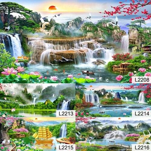 5D Diamond Painting Magnificent Landscape DIY Full Round Drill Diamond Painting Home Decoration Gift Hanging Painting
