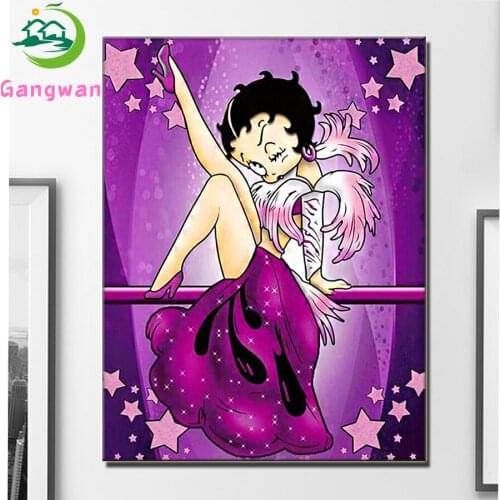 Diamond Embroidery cute fairy 5D DIY Full Square Diamond Painting Cross Stitch Cartoon girl Diamond Mosaic Needlework girl Decor