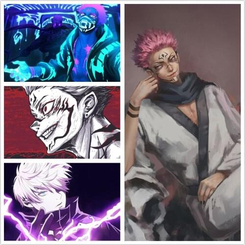 5D DIY Diamond Painting Jujutsu Kaisen Art Anime Diamond Embroidery Cross Stitch Kit Home Decor Gift Room Decoration