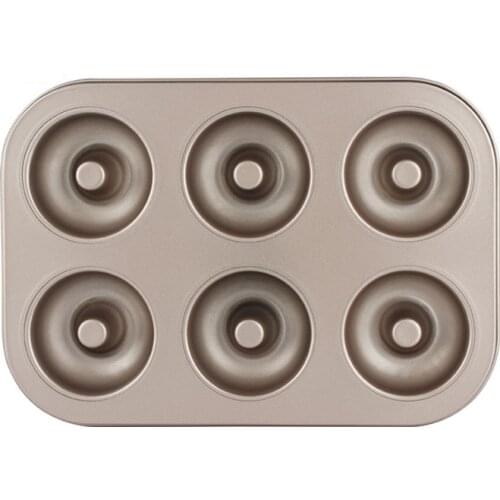 Non-stick 6 Cavity Silicon Donut Baking Pan Cake Mold Baking Tray