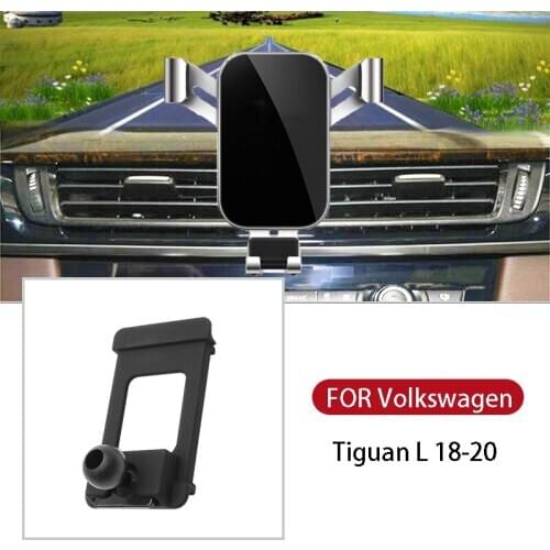 Car Mobile Phone Holder For Volkswagen Tiguan L 2018 2019 2020 GPS Rotation Cell Support Car Interior Accessories Phone Bracket
