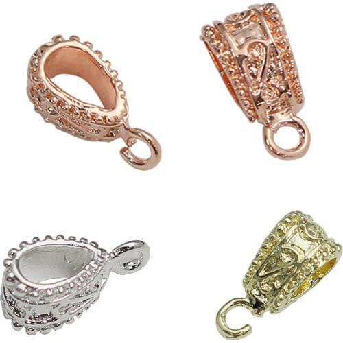 Beadsnice ID23583smt17 50pcs/lot Brass Charm Bail Bead Necklace Bracelet Bail Jewelry Making Supplies