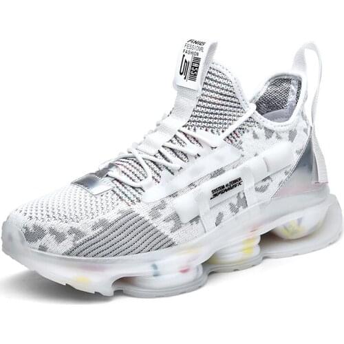 New Blade Running Shoes Men Air Mesh Fitness Running Sneakers Male Non-slip Soft Cushioning Athletic Training Sport Footwear