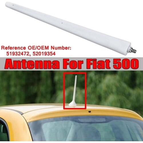 White Short Car Radio Aerials Antenna Aerial Mast Antenna for Fiat 500 51910790 52019353