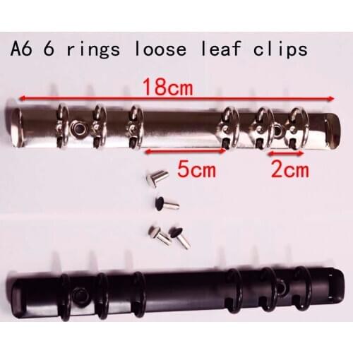 Binder A6 6 rings metal loose leaf notebook binders paper clips products below Durable B6 student Hand account Detachable