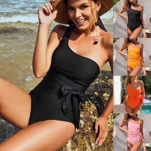 CHAMSGEND White One-piece Swimwear