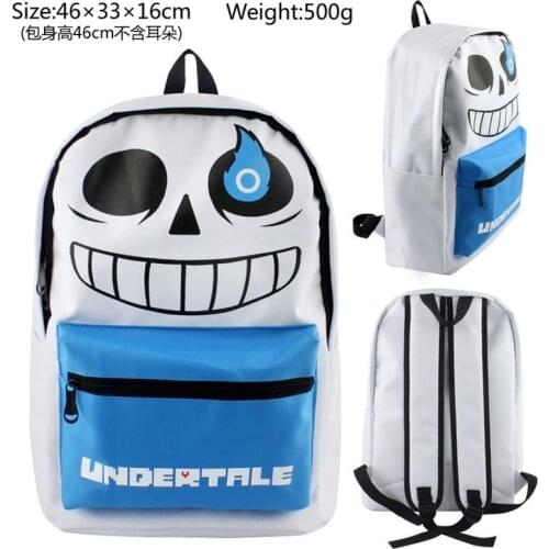 COSTAR Hot Game Undertale Theme Skull Canvas School Bag Fashion Light High Capacity Backpack Women Men